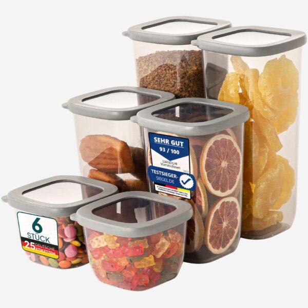 6 Mix - Vorratsdosen Mit Deckel