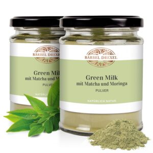 Green Milk mit Matcha und Moringa Pulver
