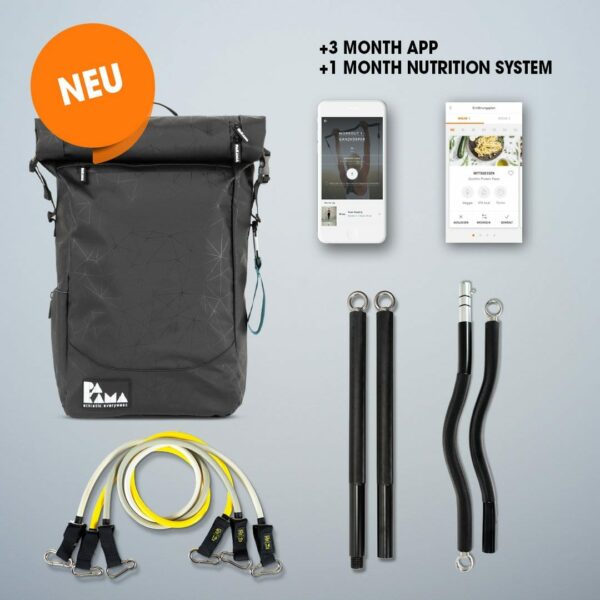 Fitnessstudio to Go (+3 Monate App), SZ Bar, Bands, Nutrition System 1 Monat