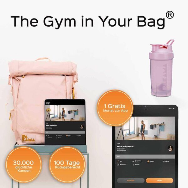 PAKAMA Fitnessstudio to Go (inkl. App) + Shaker