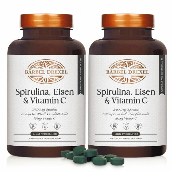 Spirulina, Eisen & Vitamin C Presslinge