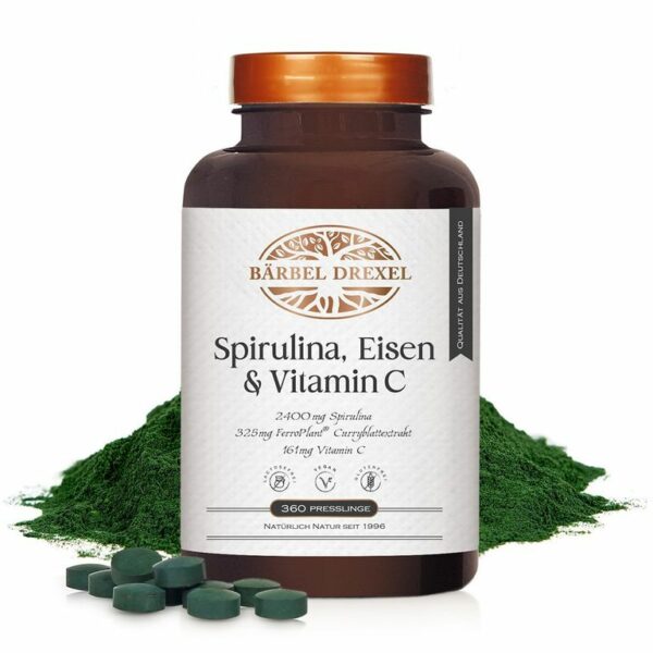 Spirulina, Eisen & Vitamin C Presslinge