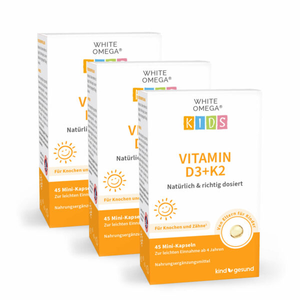 WHITE OMEGA Kids Vitamin D3+K2 Kapseln