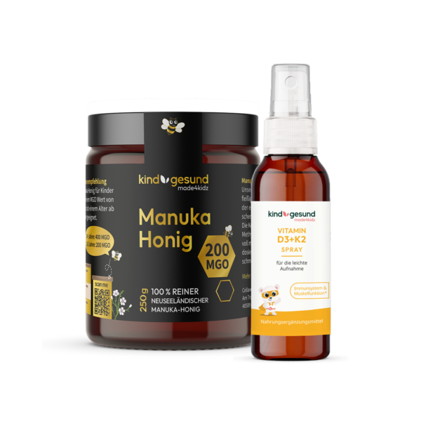 Kids Manuka & Vitamin D3+K2 Spray Bundle