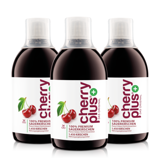 Cherry PLUS - Montmorency Sauerkirschsaft Konzentrat 1500 ml / 3 Flaschen