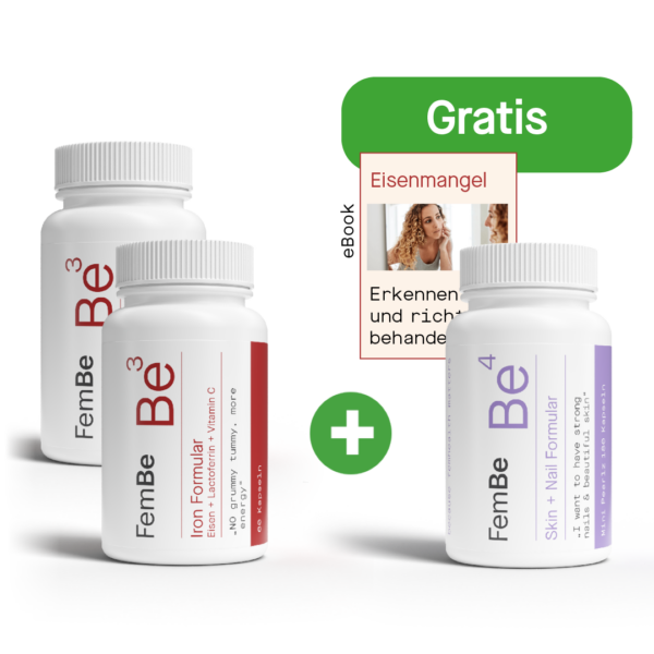 Eisen + gratis Haut & Nägel Kapseln + gratis eBook (Rabatt Inkludiert)