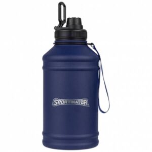 SPORTINATOR "Hydrated" Fitness Edelstahl Trinkflasche 2,2l blau