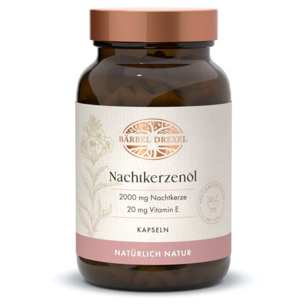 Nachtkerzenöl Kapseln - mit Gamma-Linolensäure, Vitamin E und reich an essentiellen Fettsäuren