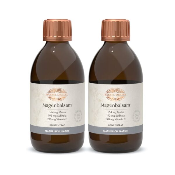Magenbalsam mit Malve, Süßholz Kräuterkonzentrat & Vitamin C. Beruhigend und wohltuend für den Magen