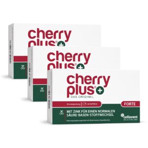 75:1 Montmorency-Sauerkirschextrakt & Zink Kapseln - Cherry PLUS Forte 180 Stück / 3 Monate
