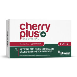 75:1 Montmorency-Sauerkirschextrakt & Zink Kapseln - Cherry PLUS Forte 60 Stück / 1 Monat