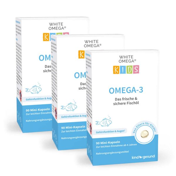 Omega 3 für Kinder - Fischölkapseln - WHITE OMEGA Kids 270 Stück / 3 Monate