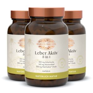 Leber Aktiv 5-in-1 mit VitaCholine, Artischockenextrakt, Mariendistel & Löwenzahnextrakt, Cholinbitartrat