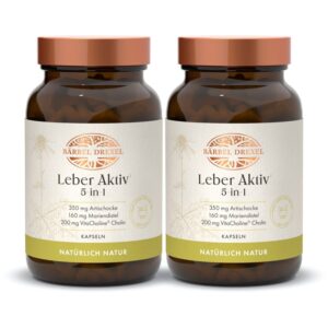 Leber Aktiv 5-in-1 mit VitaCholine, Artischockenextrakt, Mariendistel & Löwenzahnextrakt, Cholinbitartrat