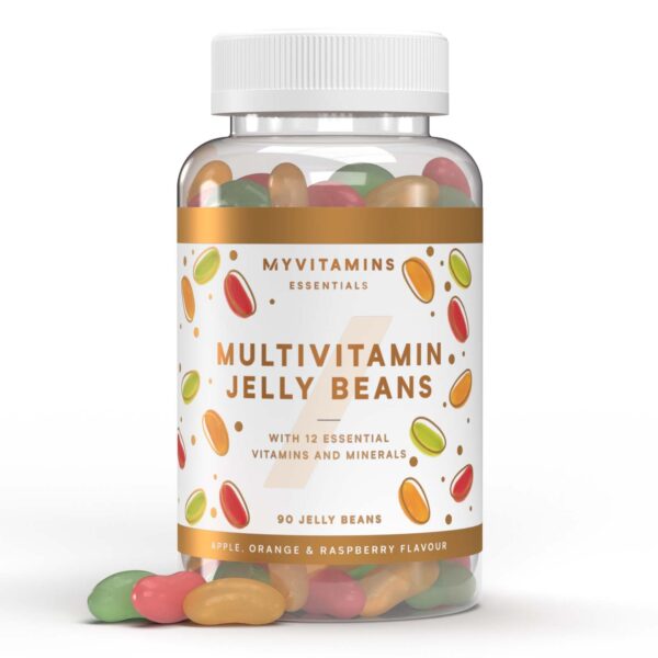 Multivitamin-Fruchtgummi - 90Gummibärchen - Apple, Orange & Raspberry (Jelly Beans)