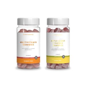 Myvitamins Sugar Free Gummies Bundle - Sugar Free Multivitamin, Strawberry - Sugar Free Apple Cider Vinegar, Apple