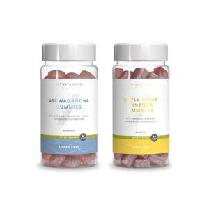 Myvitamins Sugar Free Gummies Bundle - Sugar Free Apple Cider Vinegar, Apple - Sugar Free Ashwagandha Gummies, Apple