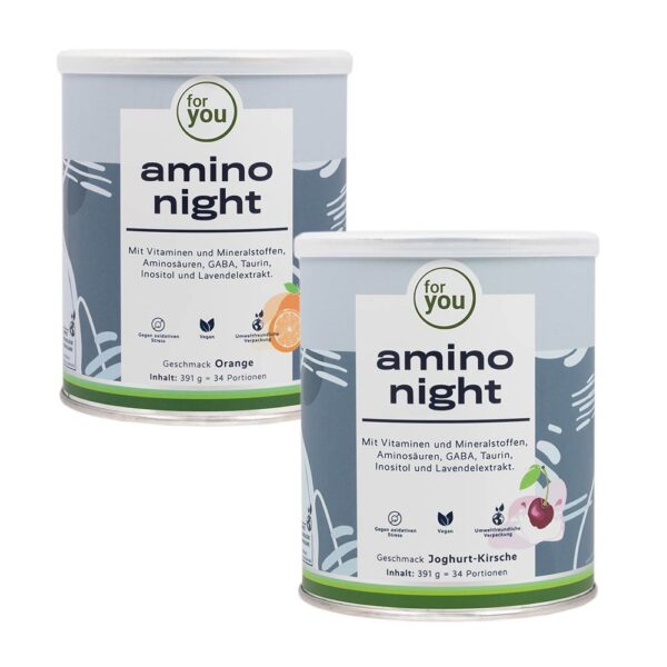 for you amino night 2er-Set - Joghurt-Kirsche & Orange