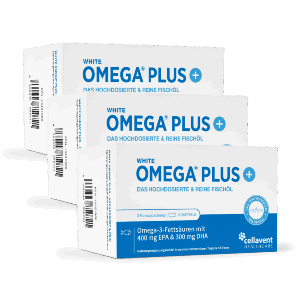Omega-3 Kapseln mit 800 mg  WHITE OMEGA PLUS 270 Stück / 9 Monate