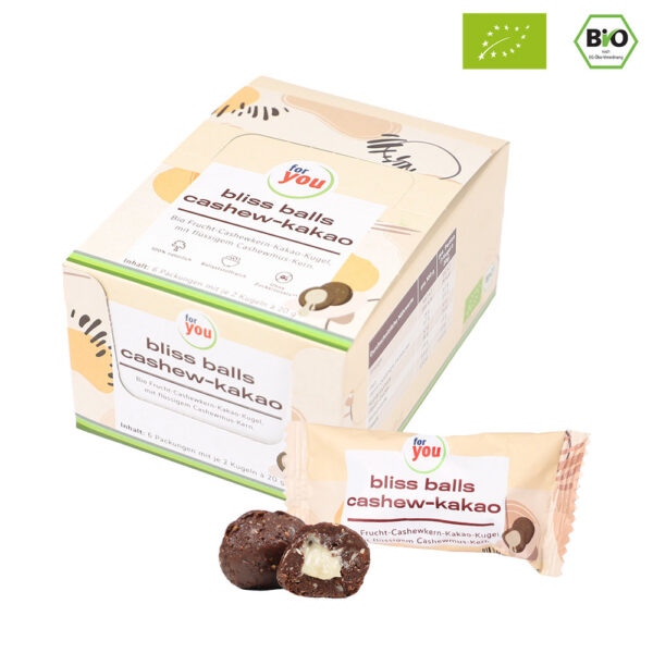 for you bliss balls bio cashew kakao 6er-Pack