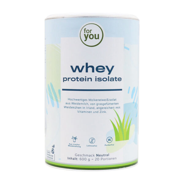 for you whey protein isolate neutral  aus irischer Weidehaltung, laktosefrei