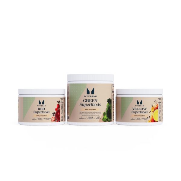 Myprotein Superfoods Blend Bundle - Reds - Strawberry Acai - Yellow - Unflavoured - Greens - Unflavoured