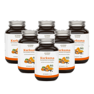 Bioaktive Kurkuma Kapseln  fermentiert & bio-zertifiziert  Acurmin ferment 360 Stück / 6 Monate
