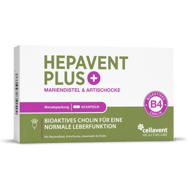 Leberkur Cholin Kapseln - Hepavent PLUS 60 Stück / 1 Monat