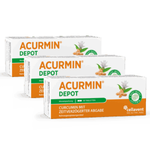 Depot-Kurkuma Tabletten mit verzögerter Curcumin-Freisetzung  Acurmin DEPOT 180 Stück / 3 Monate
