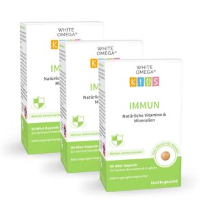 Vitamine für Kinder Immunsystem - WHITE OMEGA® Kids Immun 270 Stück / 3 Monate