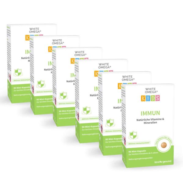 Vitamine für Kinder Immunsystem - WHITE OMEGA® Kids Immun 540 Stück / 6 Monate